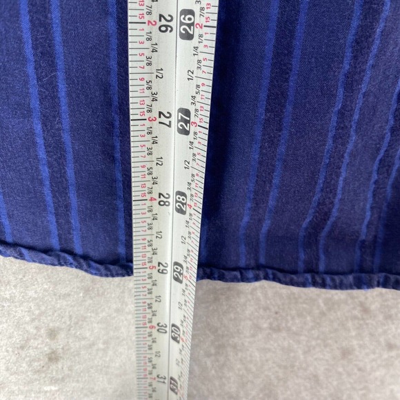 Ben Sherman Shirt Mens 15.5 Button Up Long Sleeve Blue Striped 34-35 - Picture 12 of 13